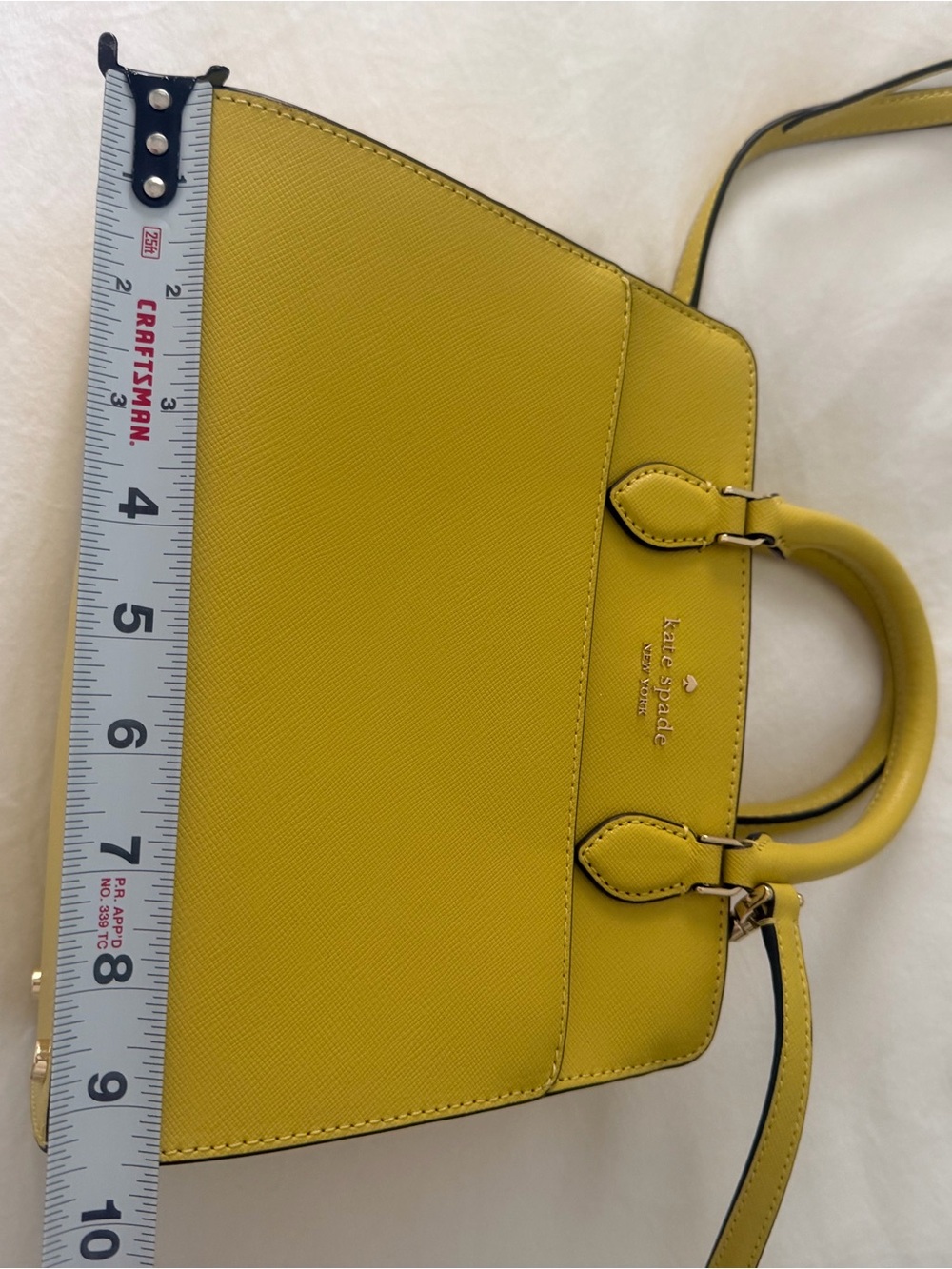 kate spade yellow leather top-handle satchel - Picture 3 of 6
